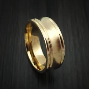 14K Yellow Gold Classic Style Wedding Men's Band Custom Made