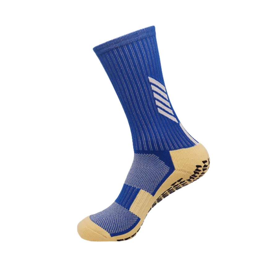 3 Pack Mens Football Grip Socks Blue