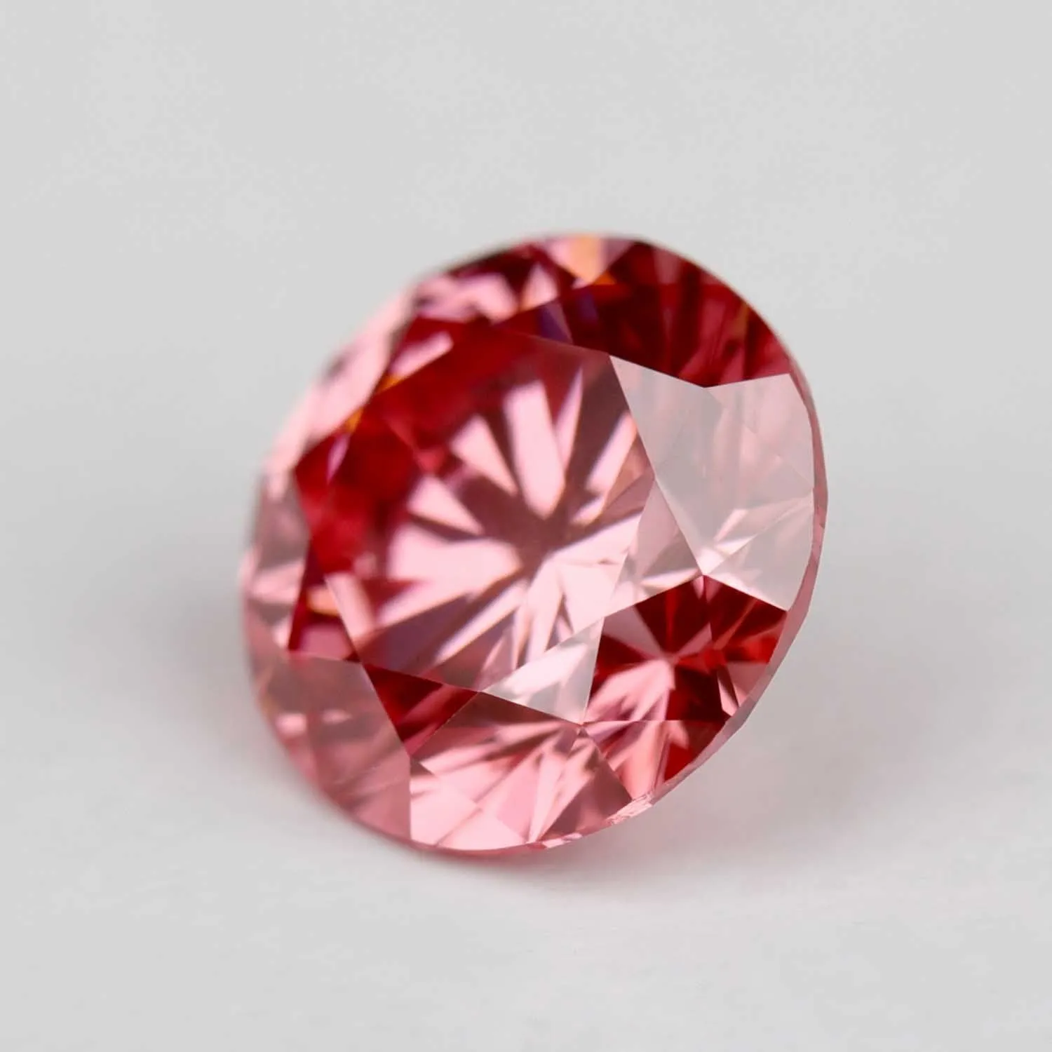 5.15mm .53ct Fancy Vivid Pink Round Brilliant Lab-grown Diamond - 115150-B