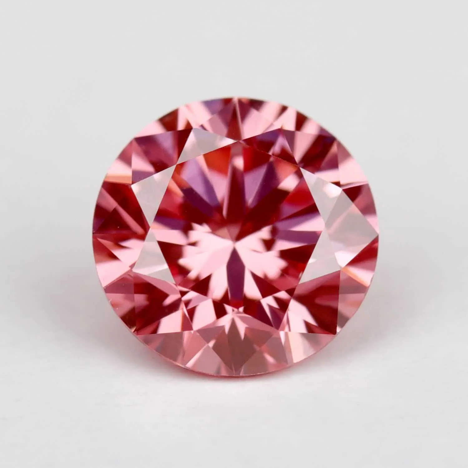 5.15mm .53ct Fancy Vivid Pink Round Brilliant Lab-grown Diamond - 115150-B