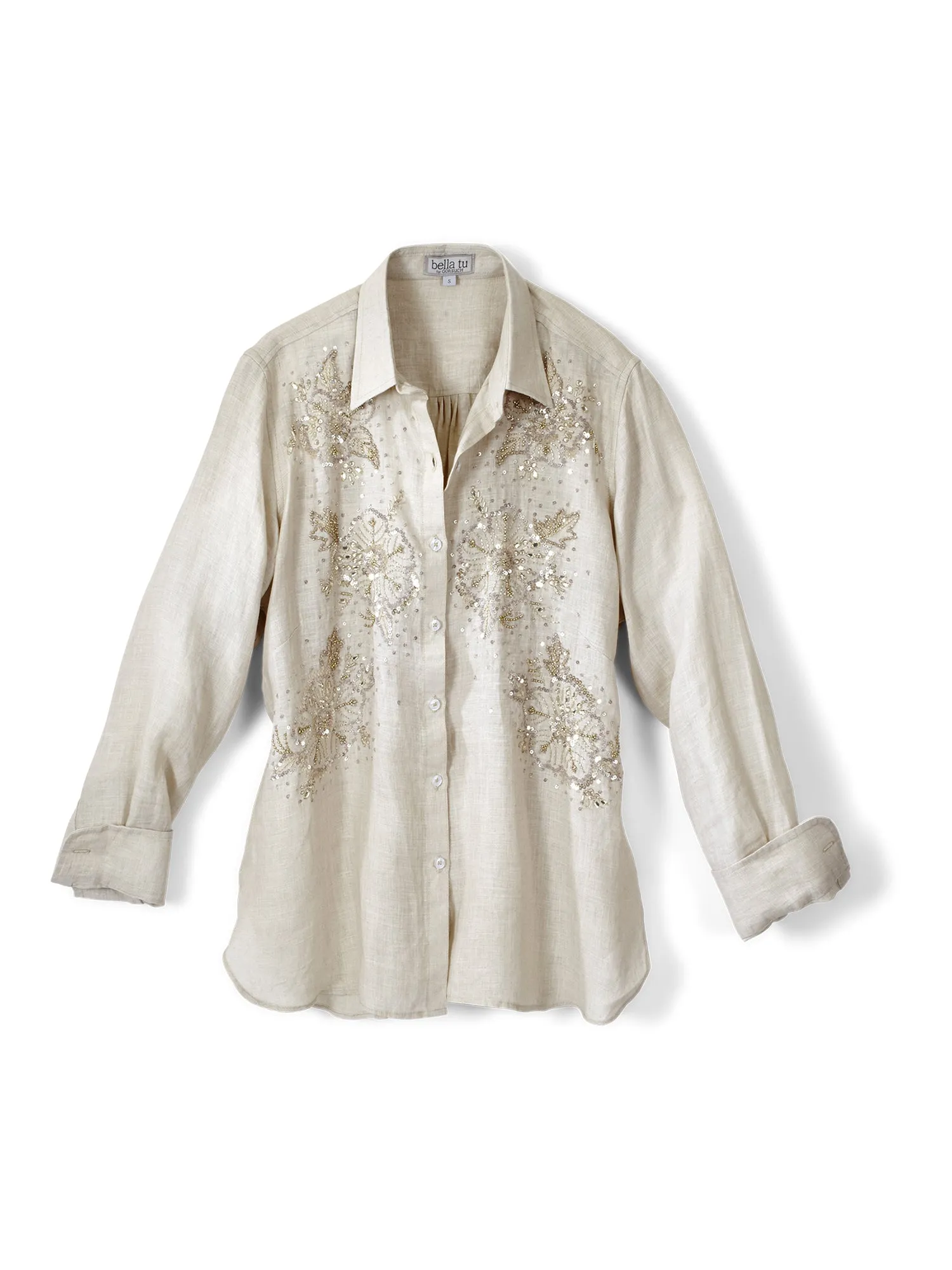 Agatha Beaded Linen Shirt