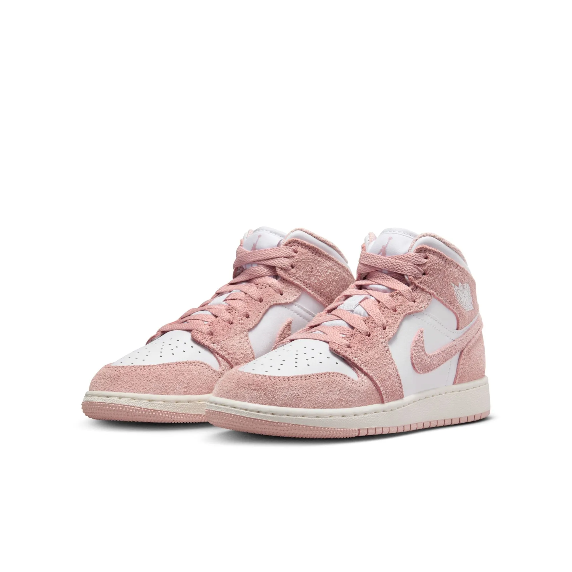 Air Jordan 1 Mid GS (White/Legend Pink/Sail)