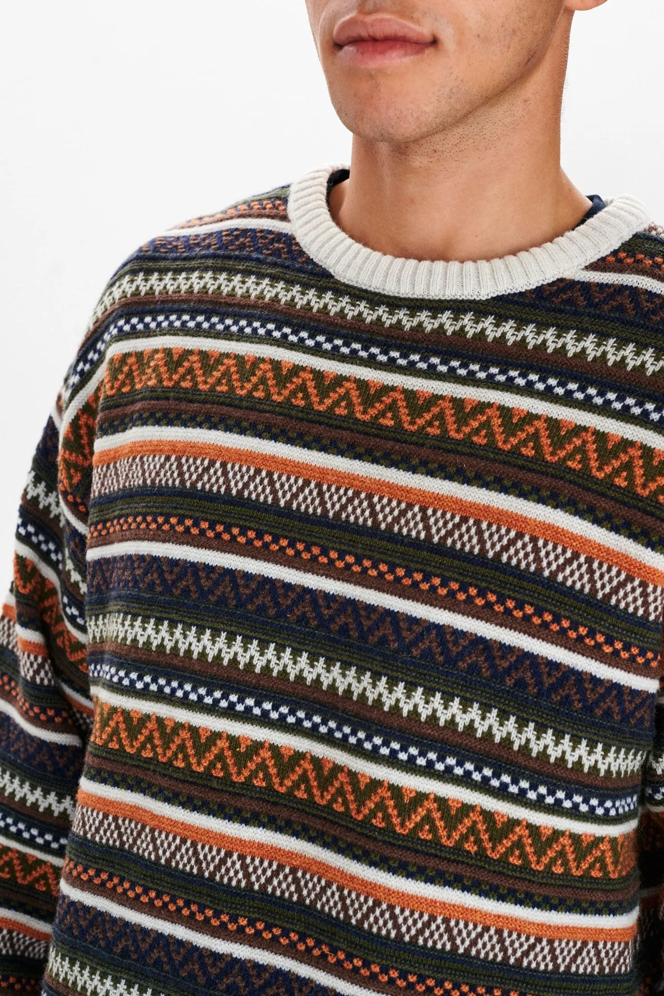 AKKARL JAQUARD PATTERN KNIT - Cinnamon Stick