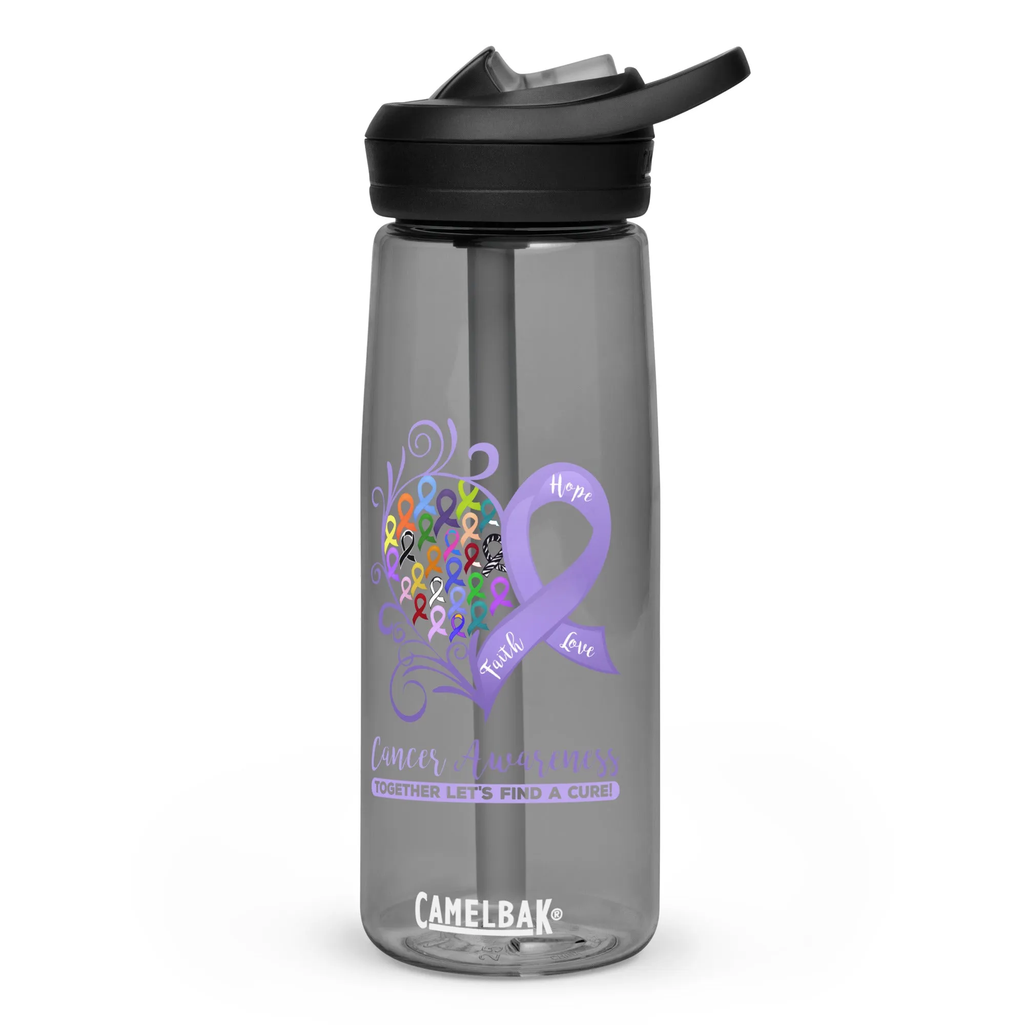 All Cancer Awareness Heart Sports Water Bottle | CamelBak Eddy® 