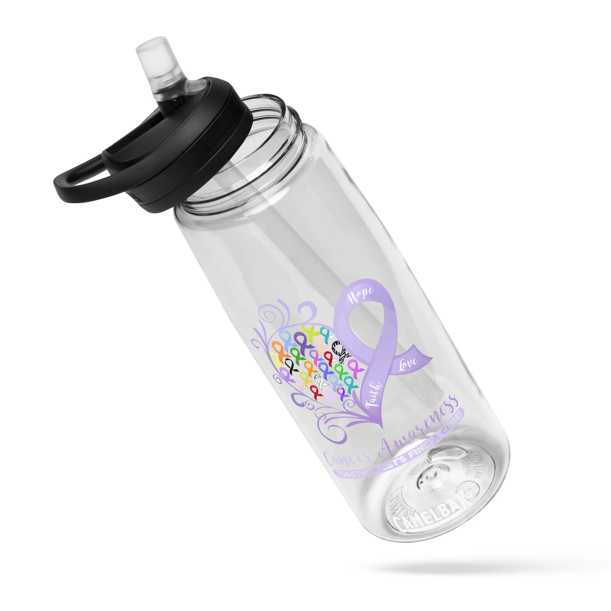 All Cancer Awareness Heart Sports Water Bottle | CamelBak Eddy® 