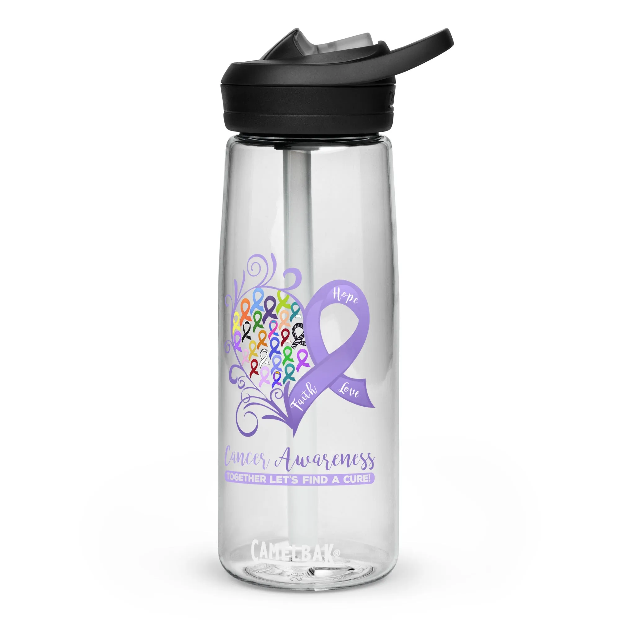 All Cancer Awareness Heart Sports Water Bottle | CamelBak Eddy® 