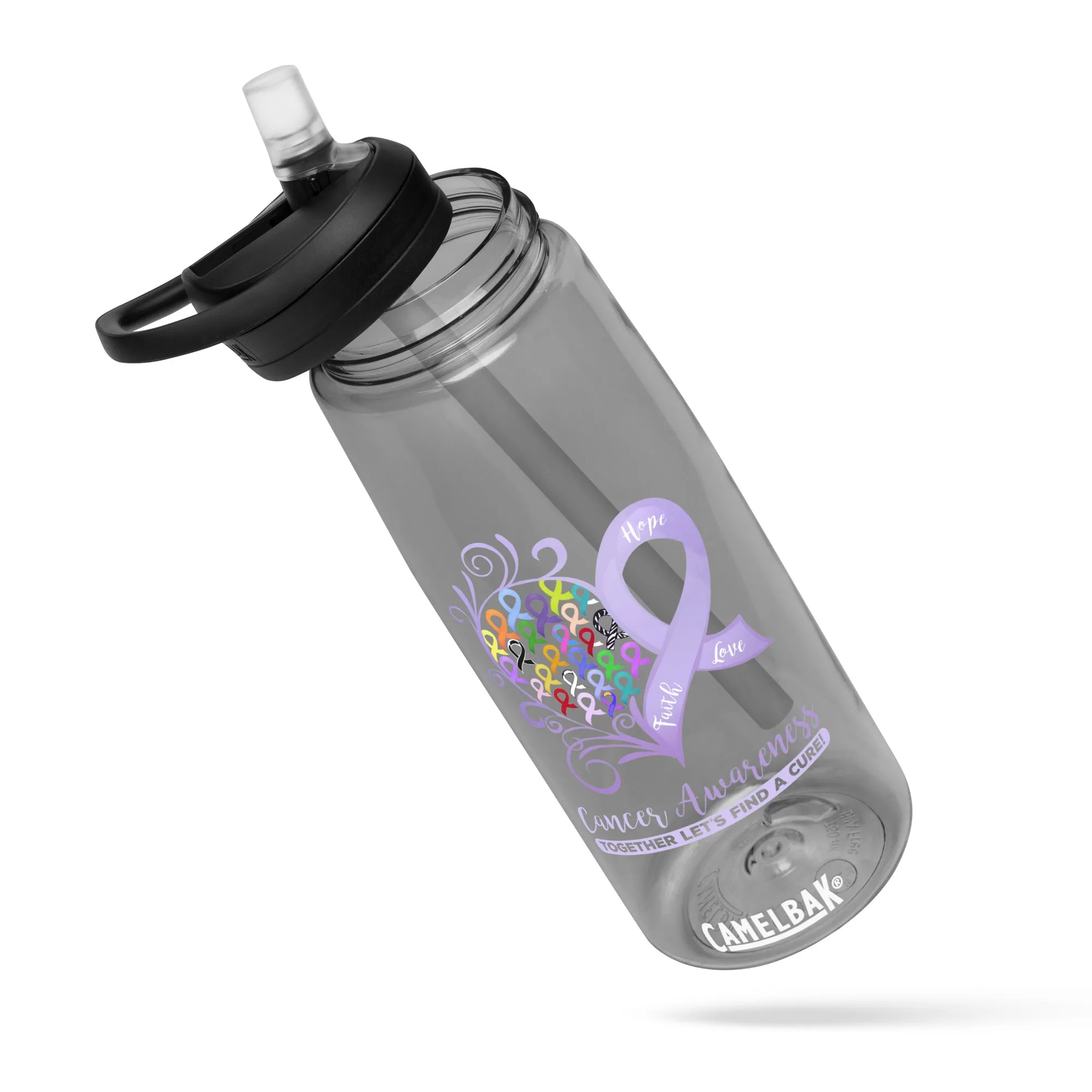 All Cancer Awareness Heart Sports Water Bottle | CamelBak Eddy® 