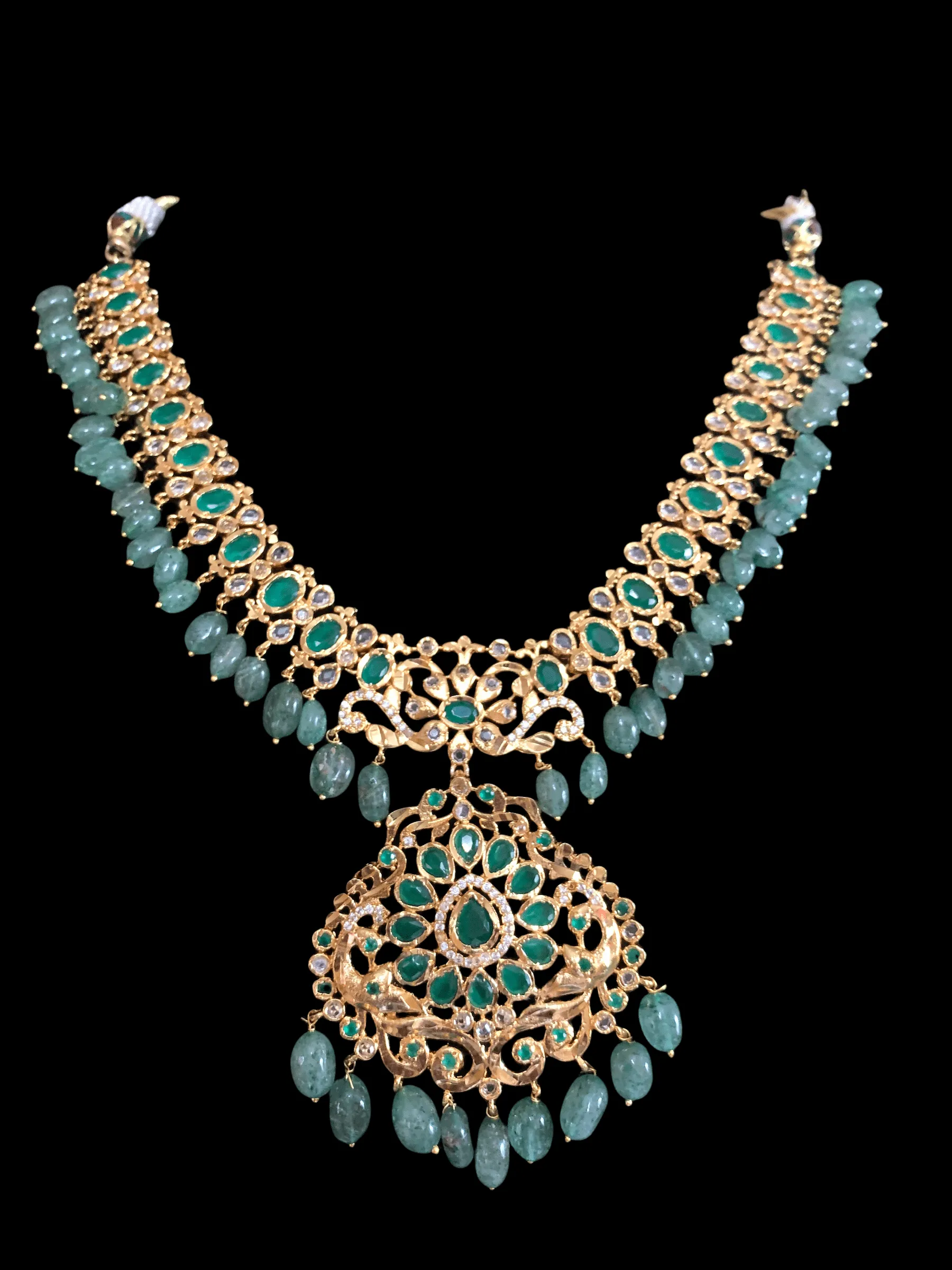 Amani emerald  necklace set (SHIPS IN 4 WEEKS    )