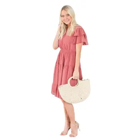 Amy Modest Flutter Sleeve Dress