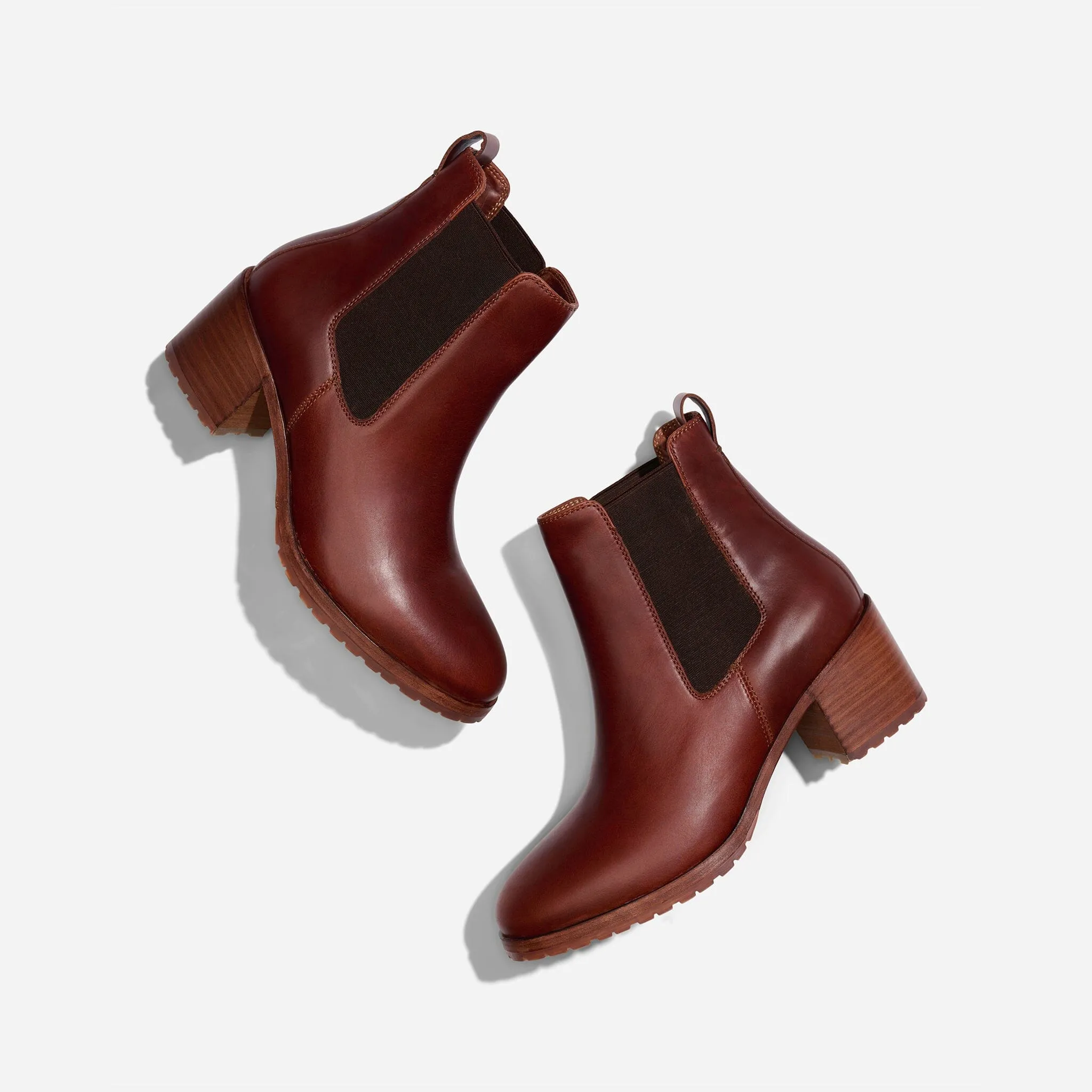 Ana Go-To Heeled Chelsea Boot Auburn