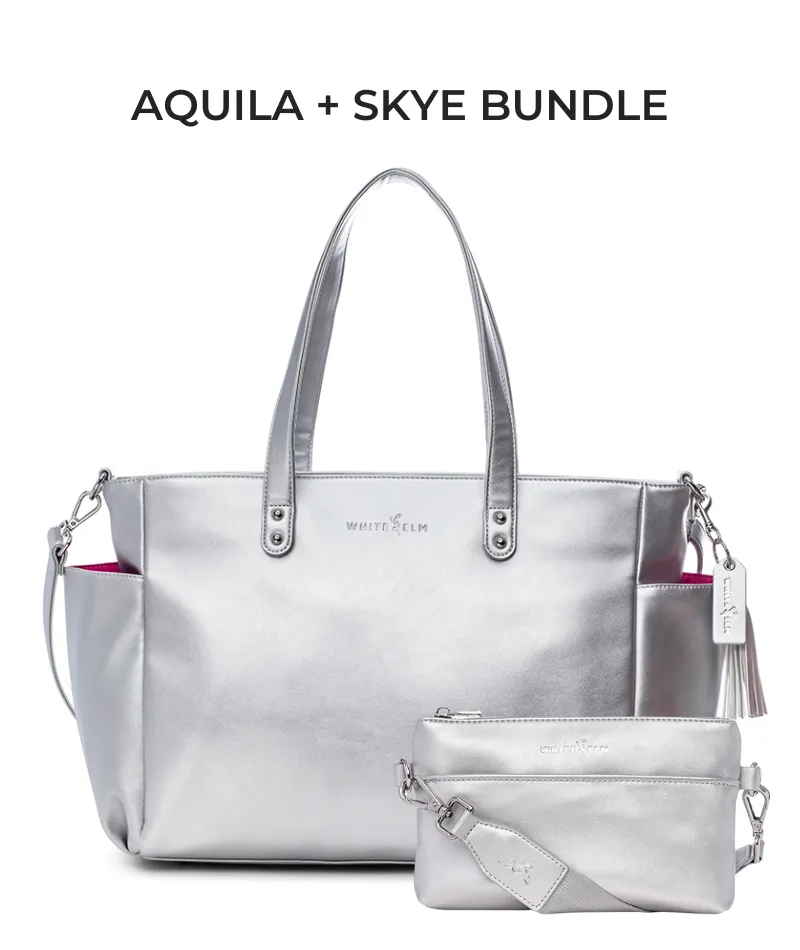 Aquila Tote Bag - Silver Metallic - [OUTLET FINAL SALE]