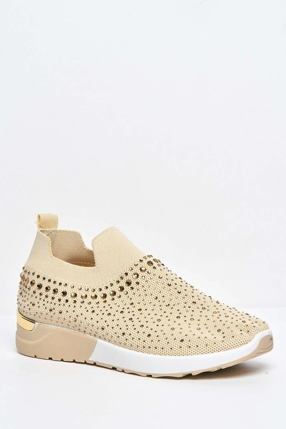 Ari Slip On Trainer in Beige