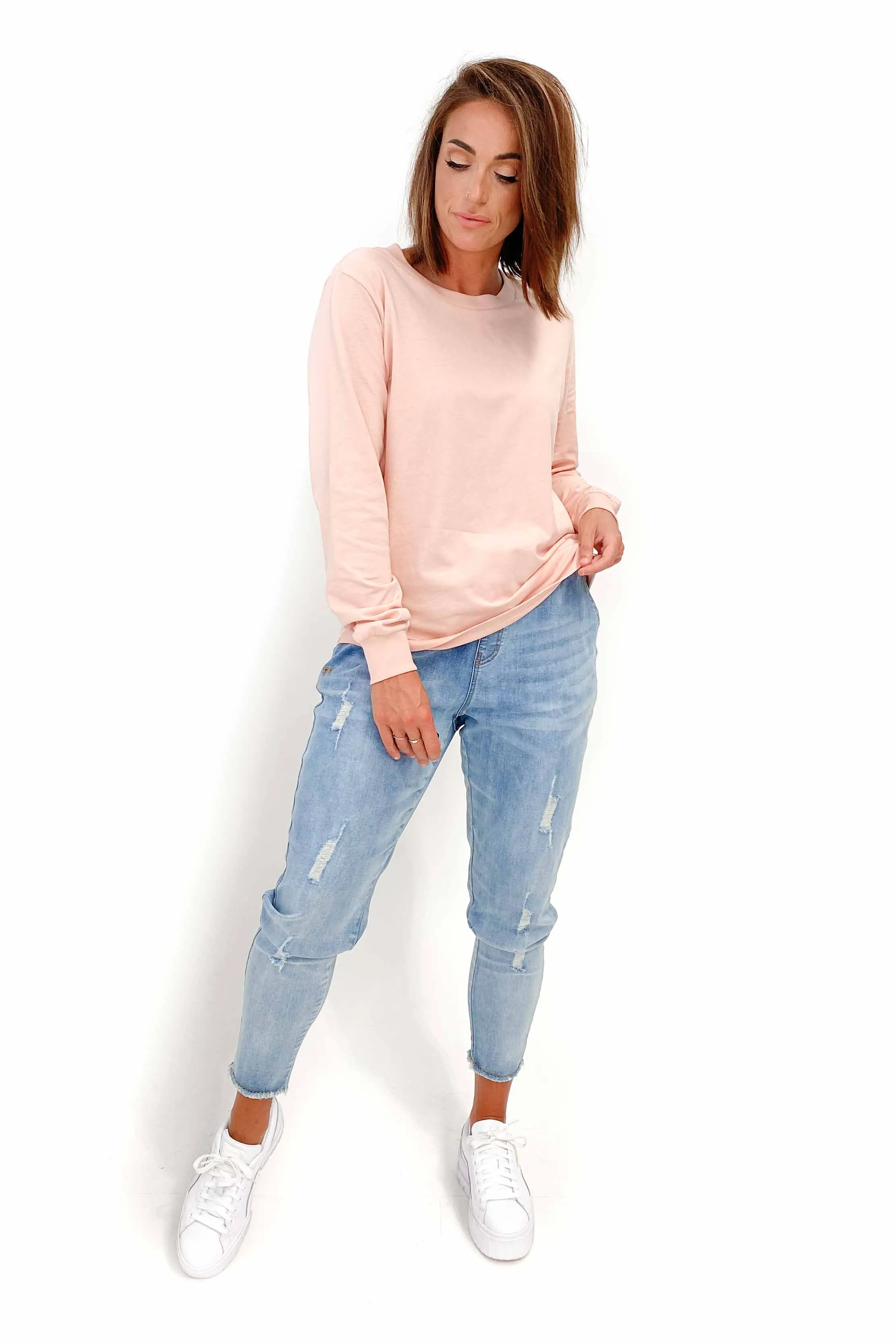 As Colour Dice Long Sleeve Tee Pale Pink