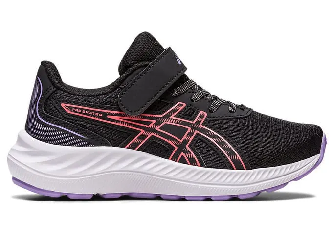 Asics Kid's Pre Excite 9 PS - Black/Papaya