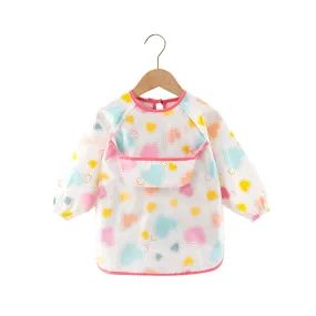 Baby Long Sleeve Apron Smock Bib Little Love Heart