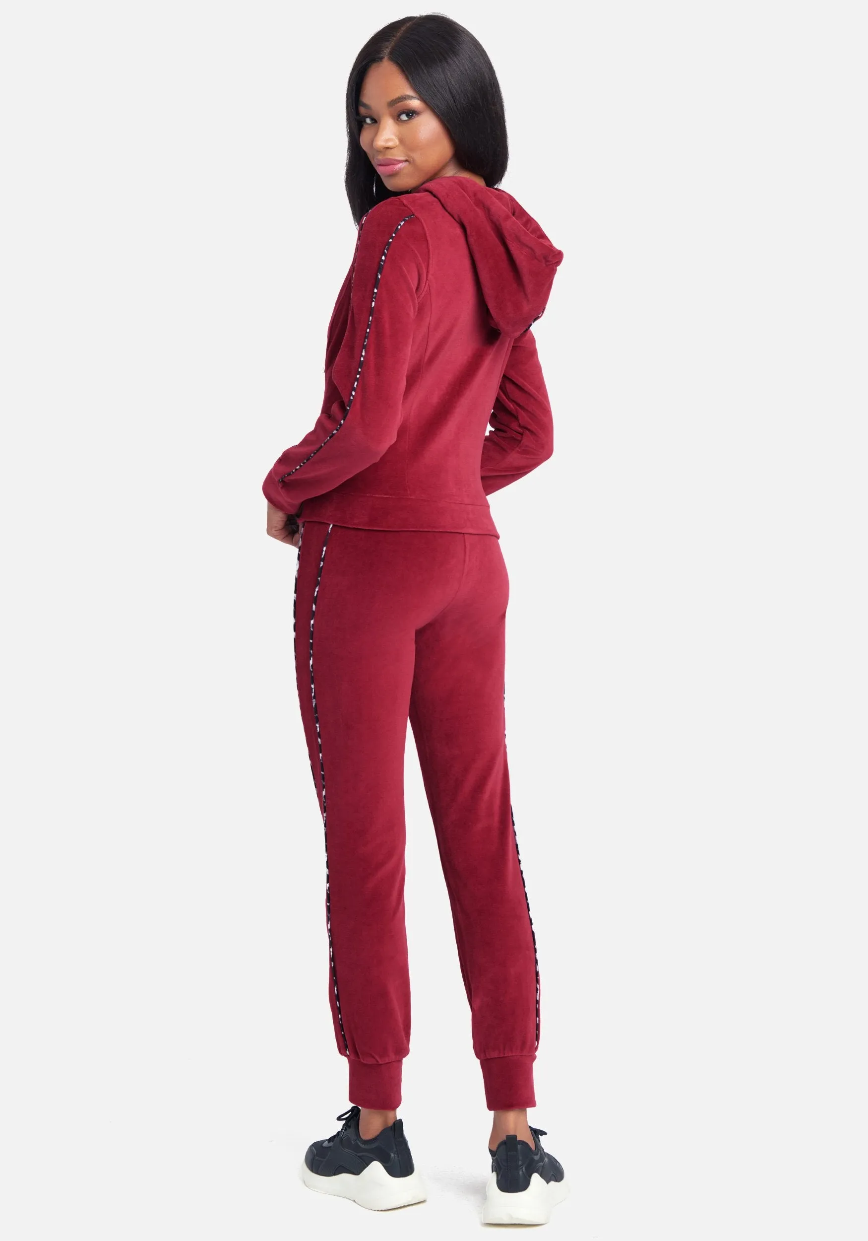 Bebe Logo Velour Jogger Pant