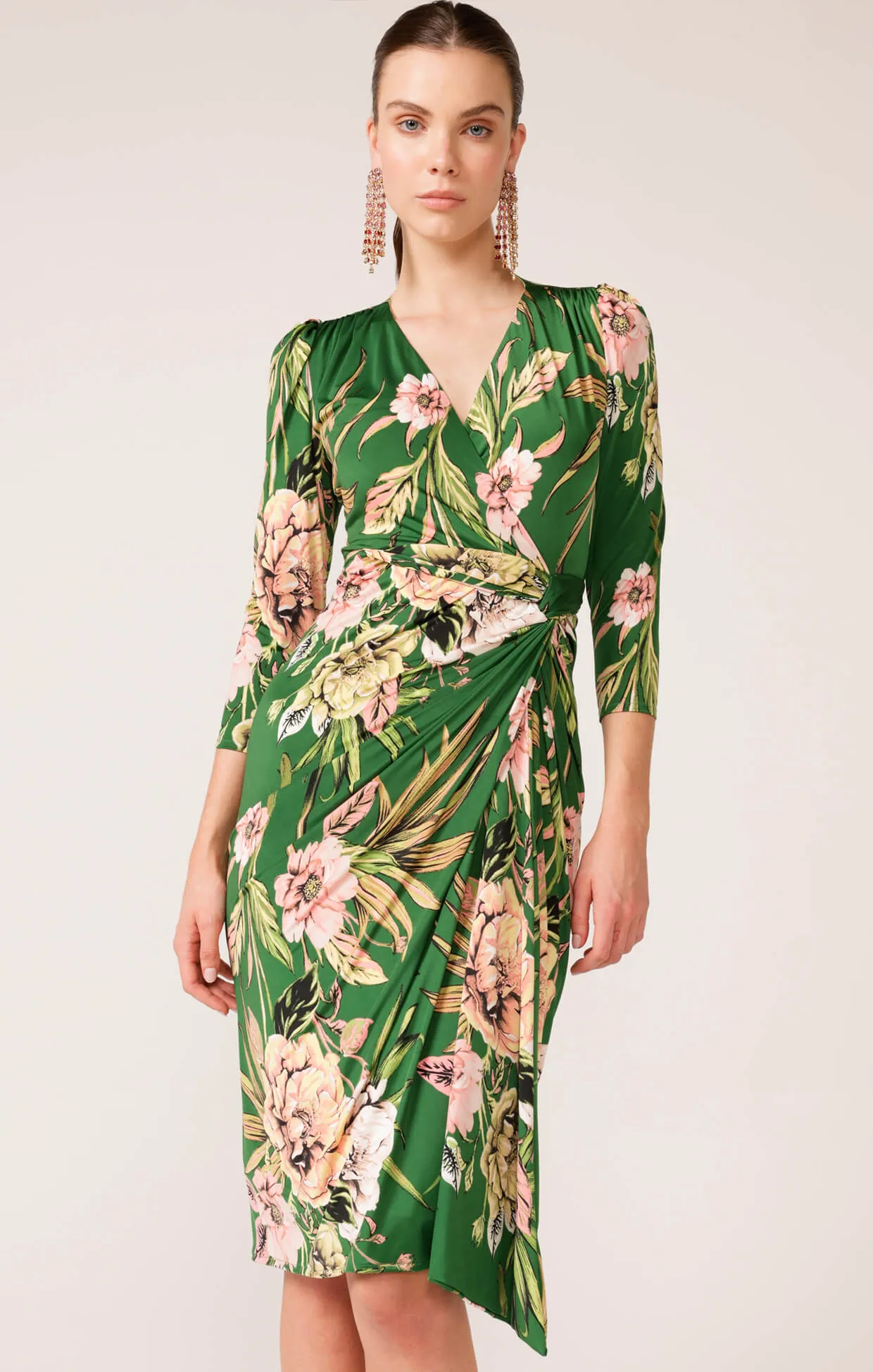 Botanique Dress - Pink Green Floral