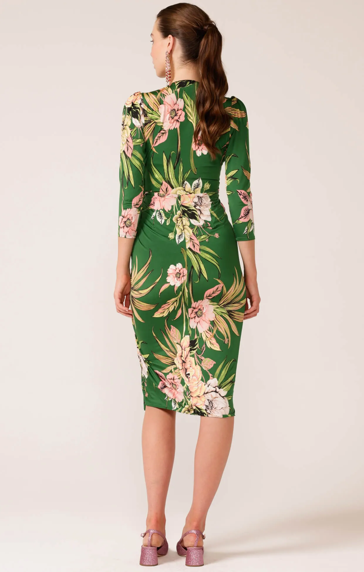 Botanique Dress - Pink Green Floral