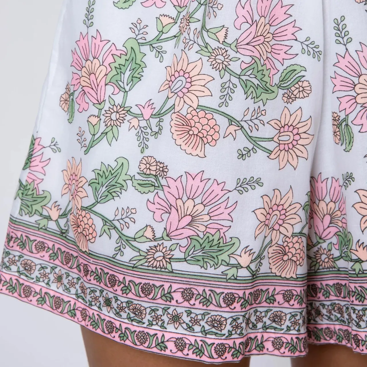 Candy Pink Rose Border City Shorts