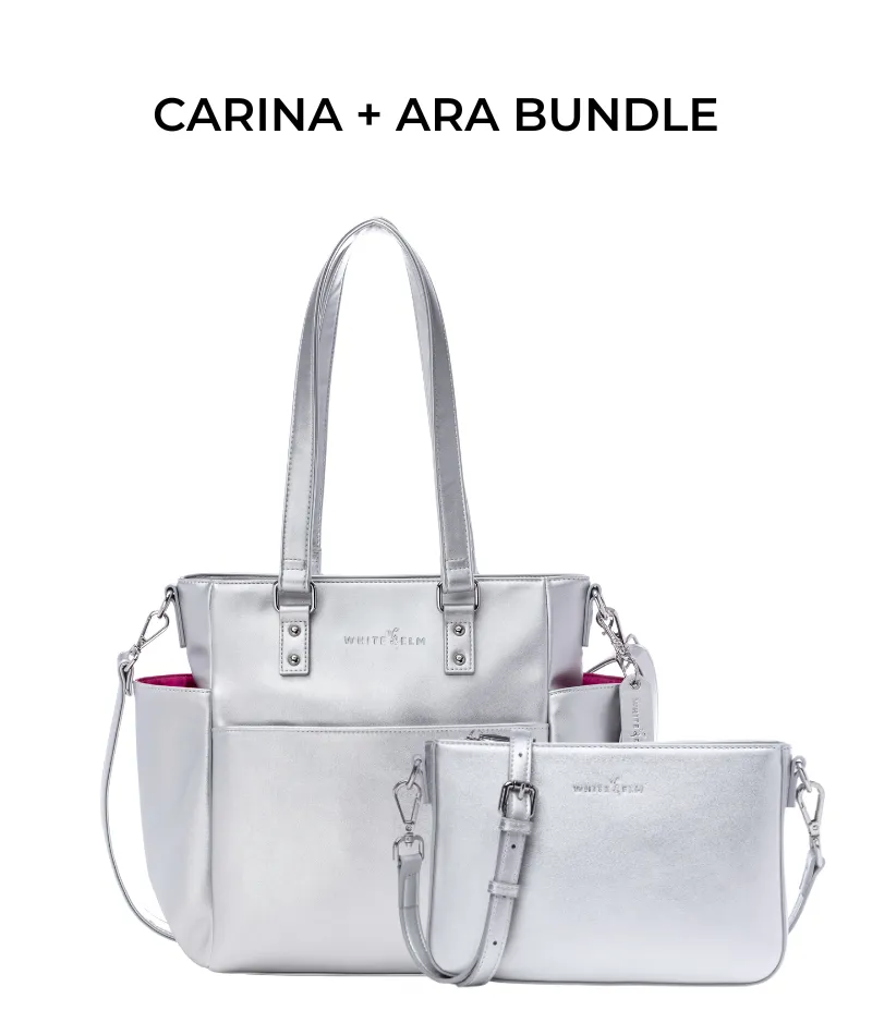 Carina Tote Bag - Silver Metallic - [OUTLET FINAL SALE]