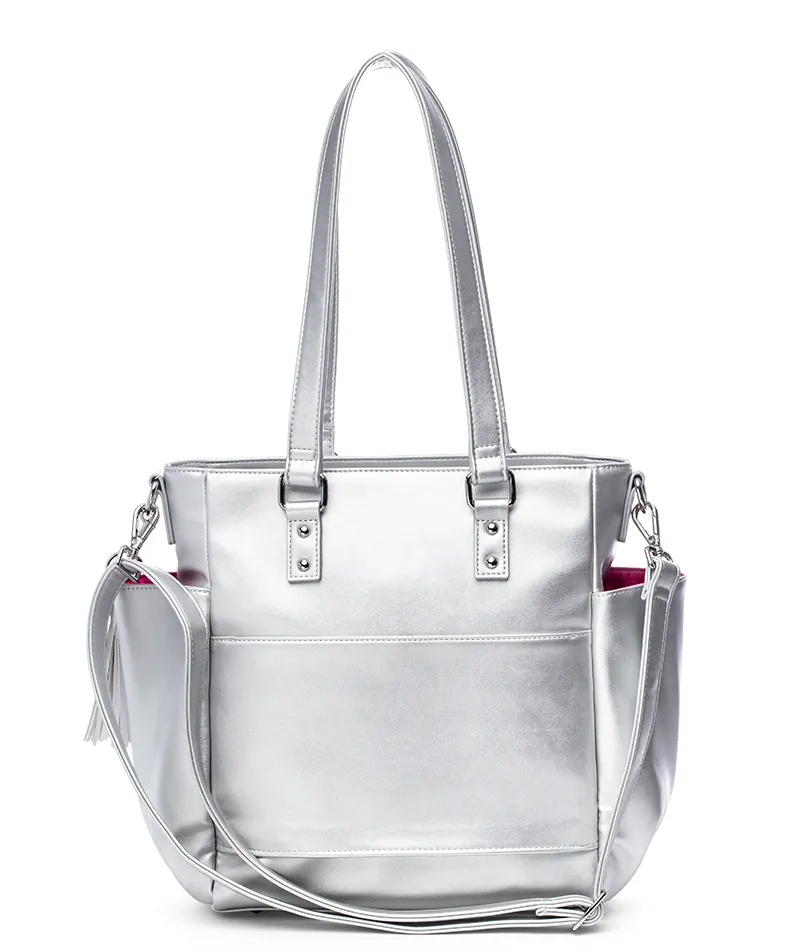 Carina Tote Bag - Silver Metallic - [OUTLET FINAL SALE]