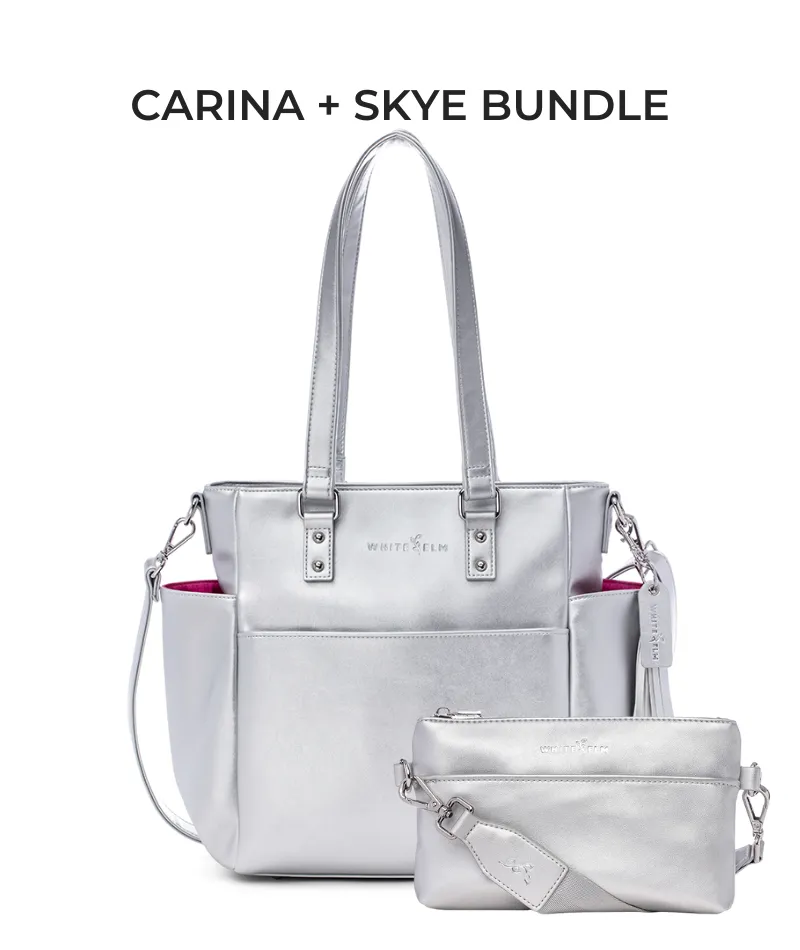 Carina Tote Bag - Silver Metallic - [OUTLET FINAL SALE]