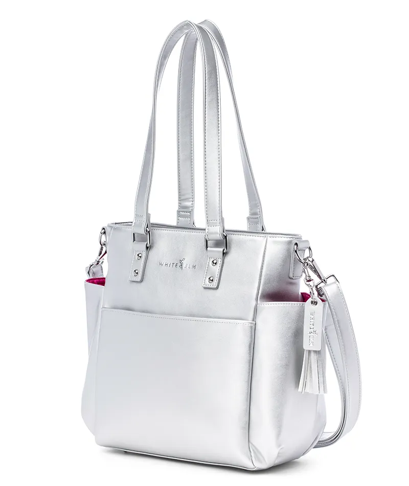 Carina Tote Bag - Silver Metallic - [OUTLET FINAL SALE]