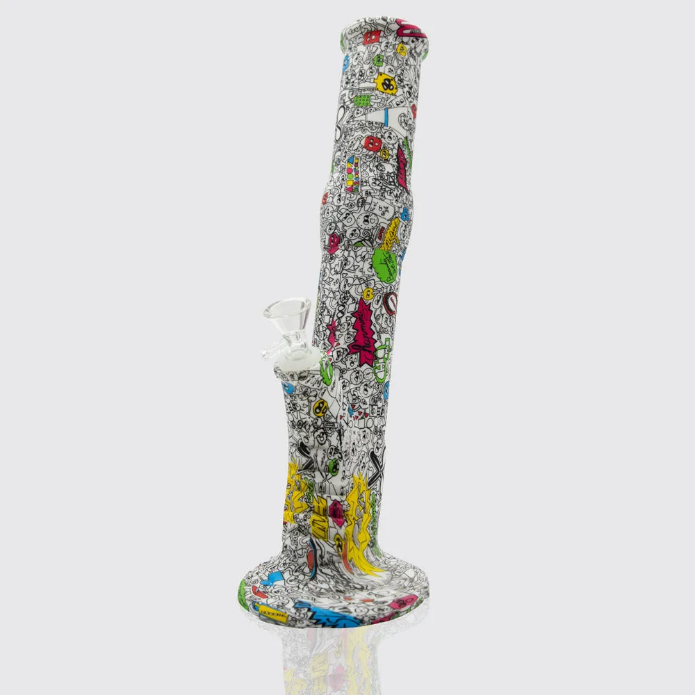 Cartoon Sketch Silicone Gripper Bong