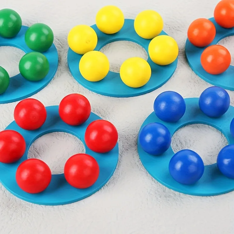 Children's wooden rainbow ball