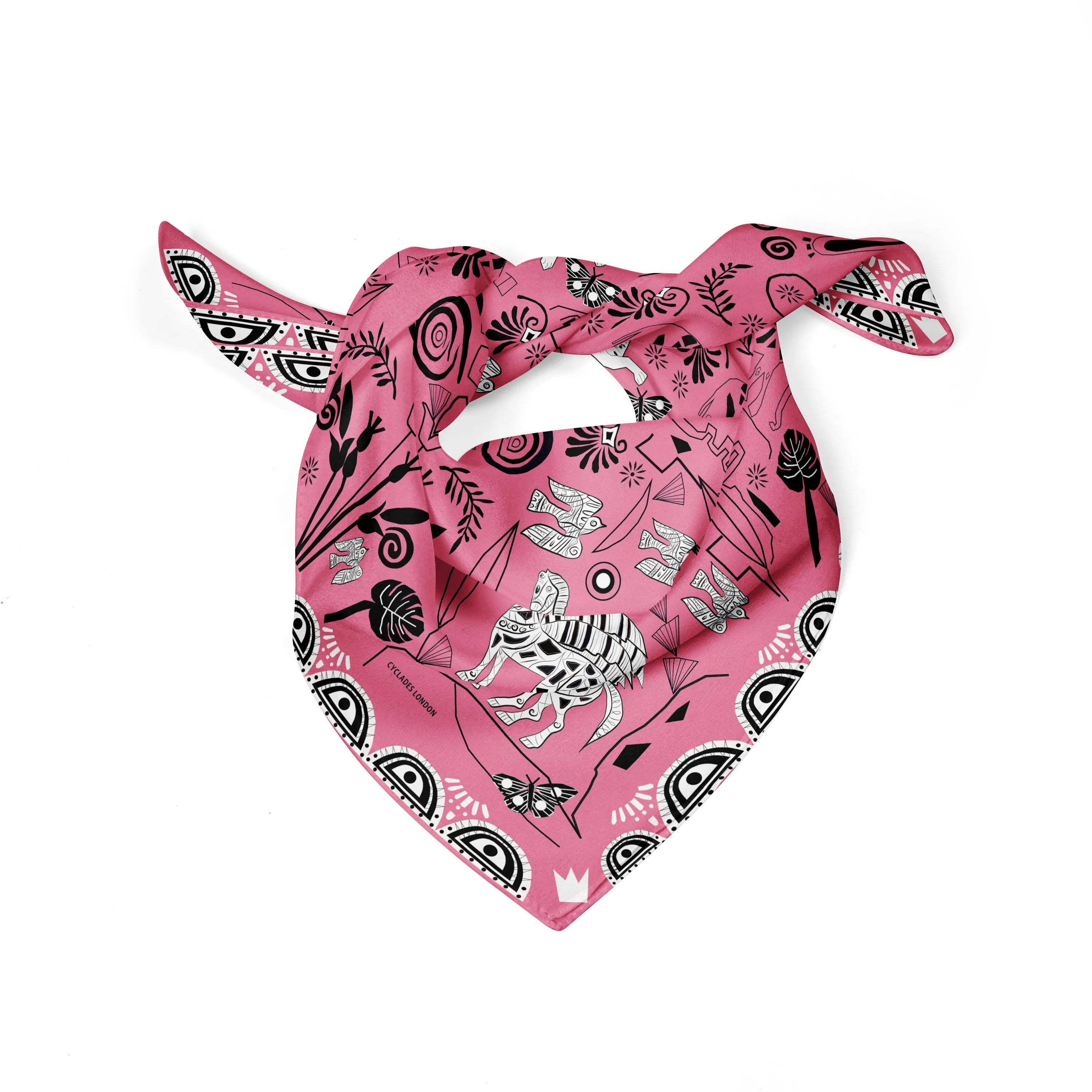 Cyclades Silk Scarves Jungle in Pink