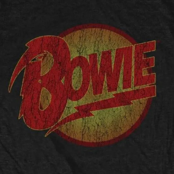 David Bowie Adult T-Shirt - Diamond Dogs Artwork - Black