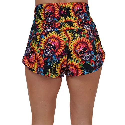 Day Dream Shorts | Skull Flower