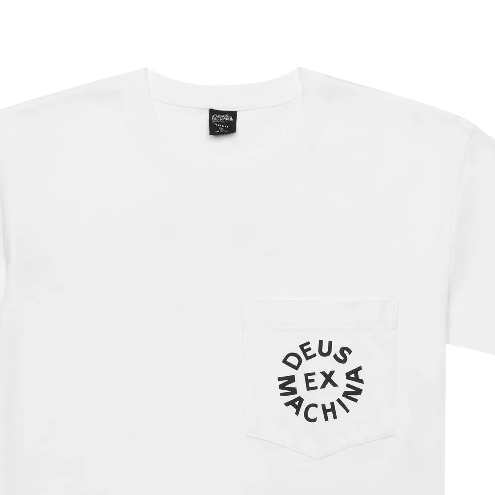 Deus Pocket Logo Tee - White