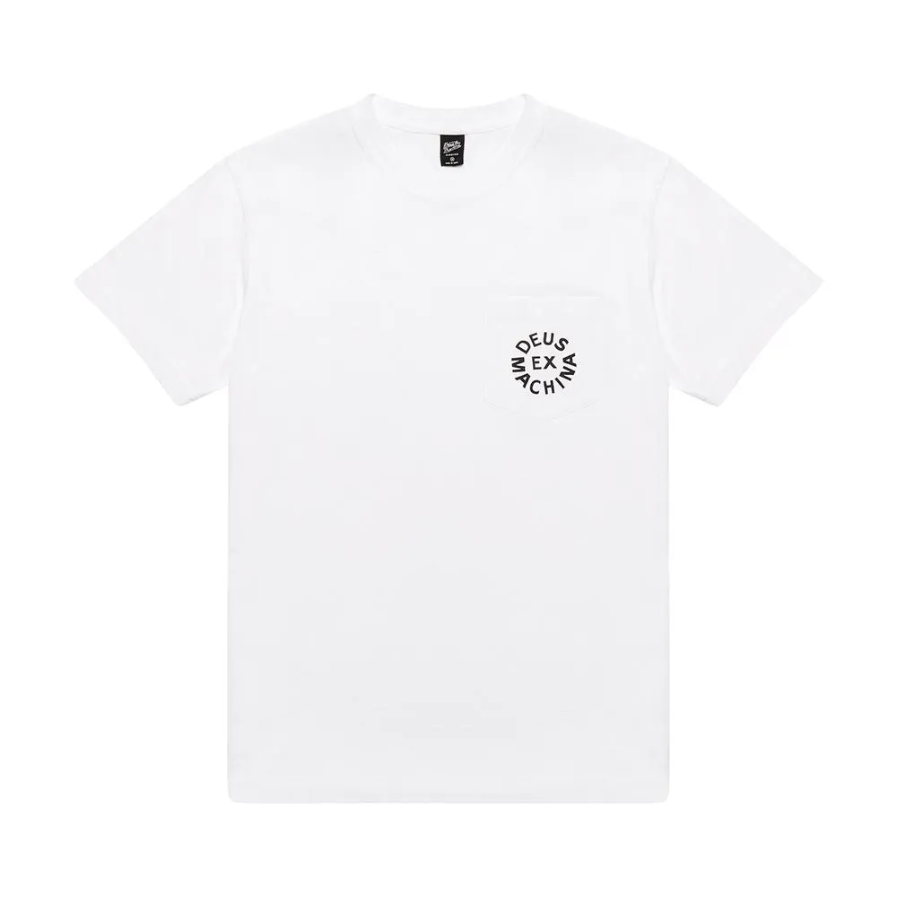 Deus Pocket Logo Tee - White