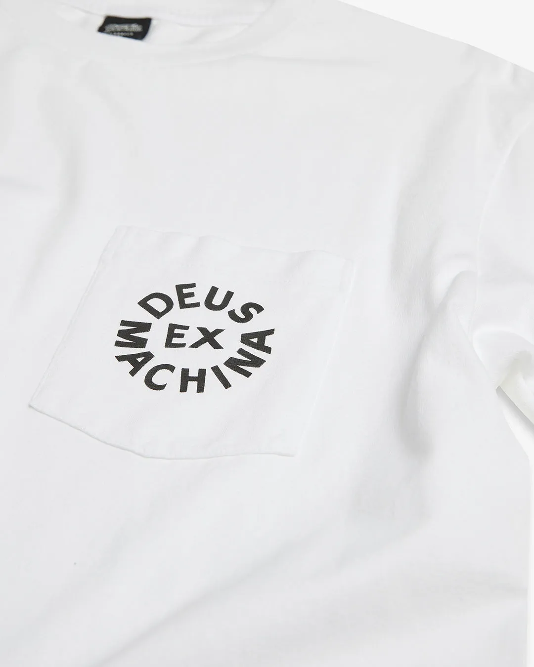 Deus Pocket Logo Tee - White