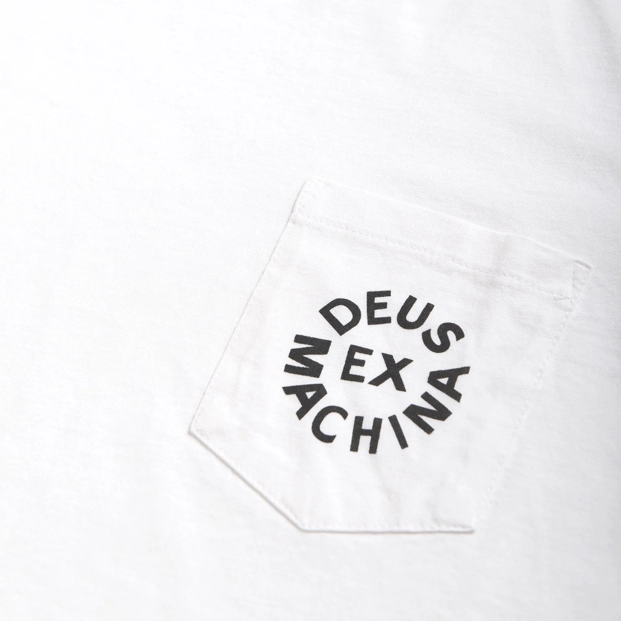 Deus Pocket Logo Tee - White