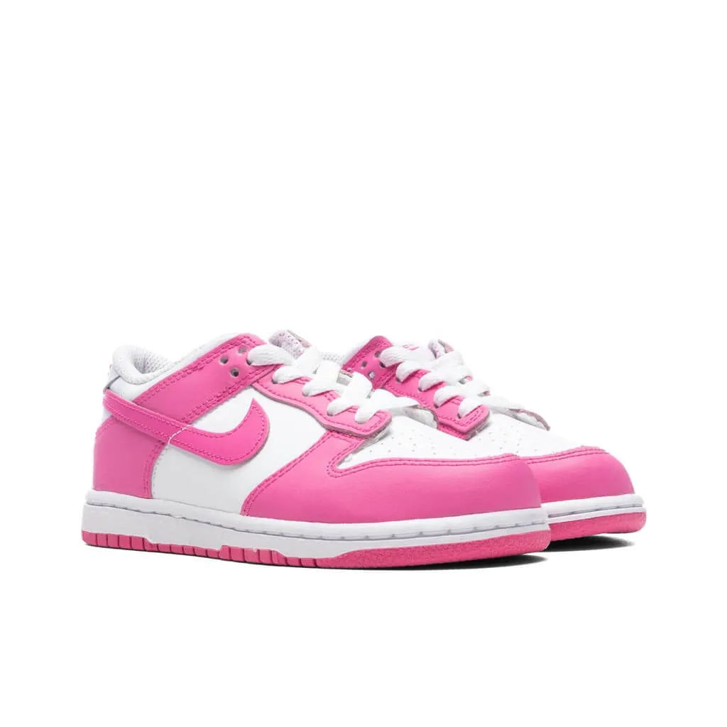 Dunk Low (PS) - White/Laser Fuchsia