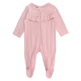 DUSKY PINK POINTELLE ONESIE