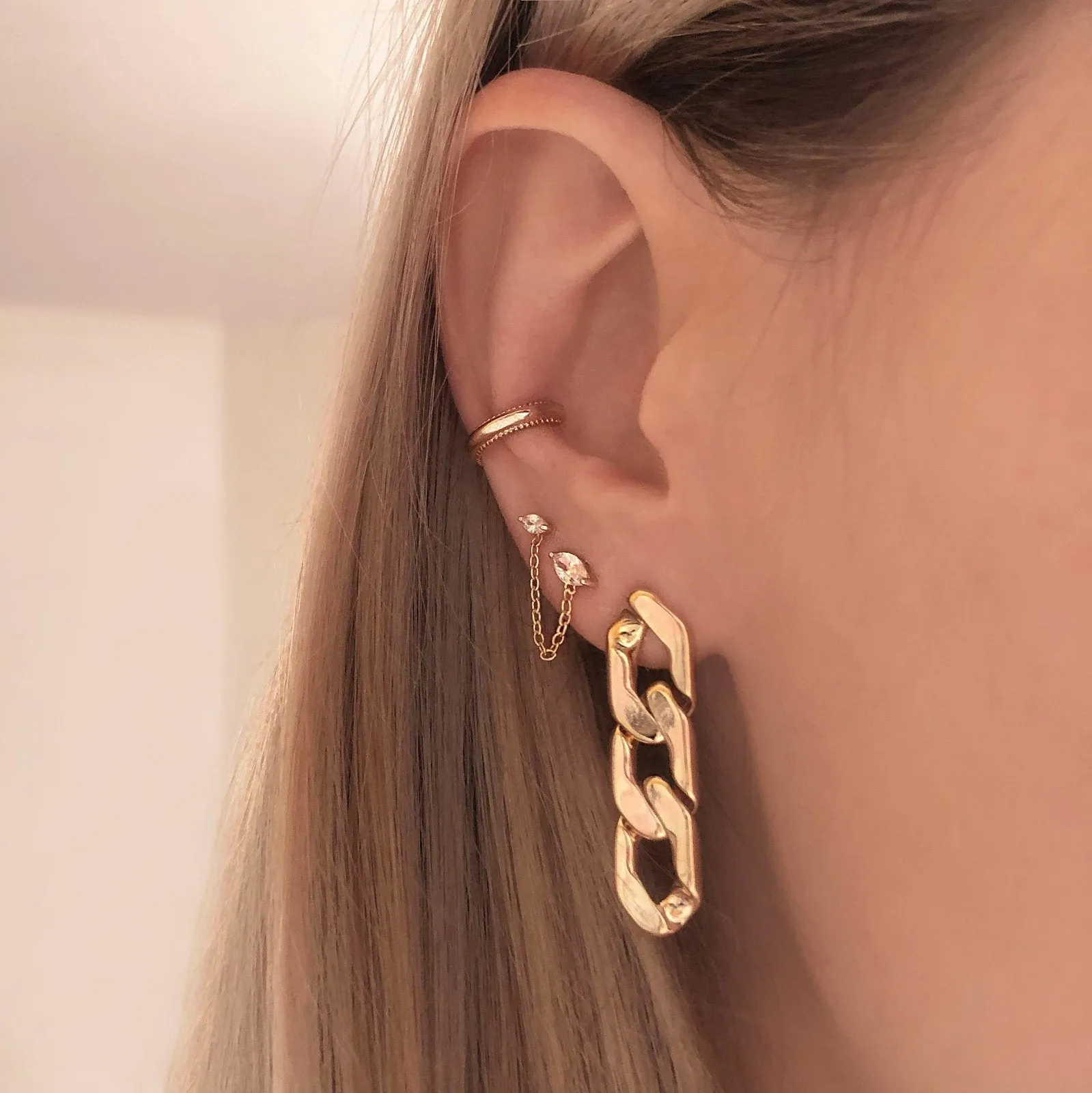 Elisha - Thick Chain Earrings