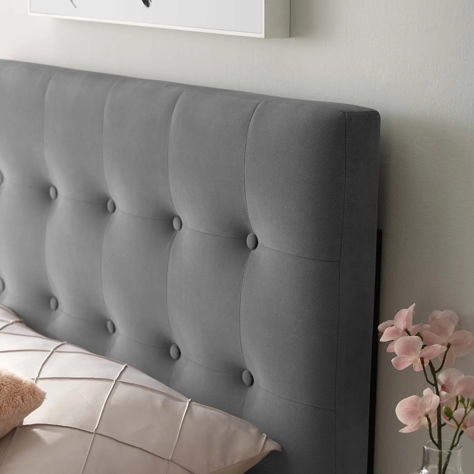 Emily Biscuit Tufted Performance Velvet Headboard