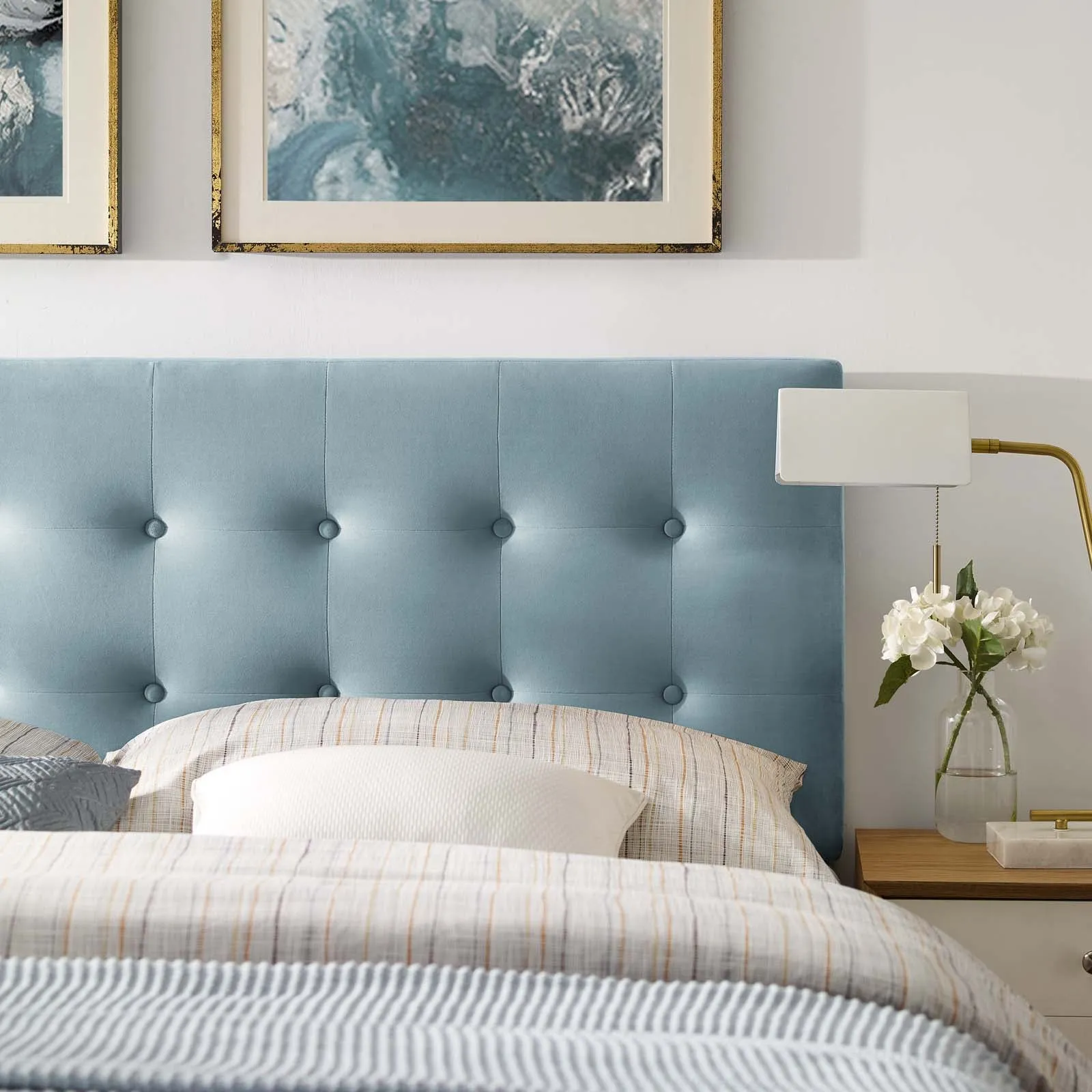 Emily Biscuit Tufted Performance Velvet Headboard