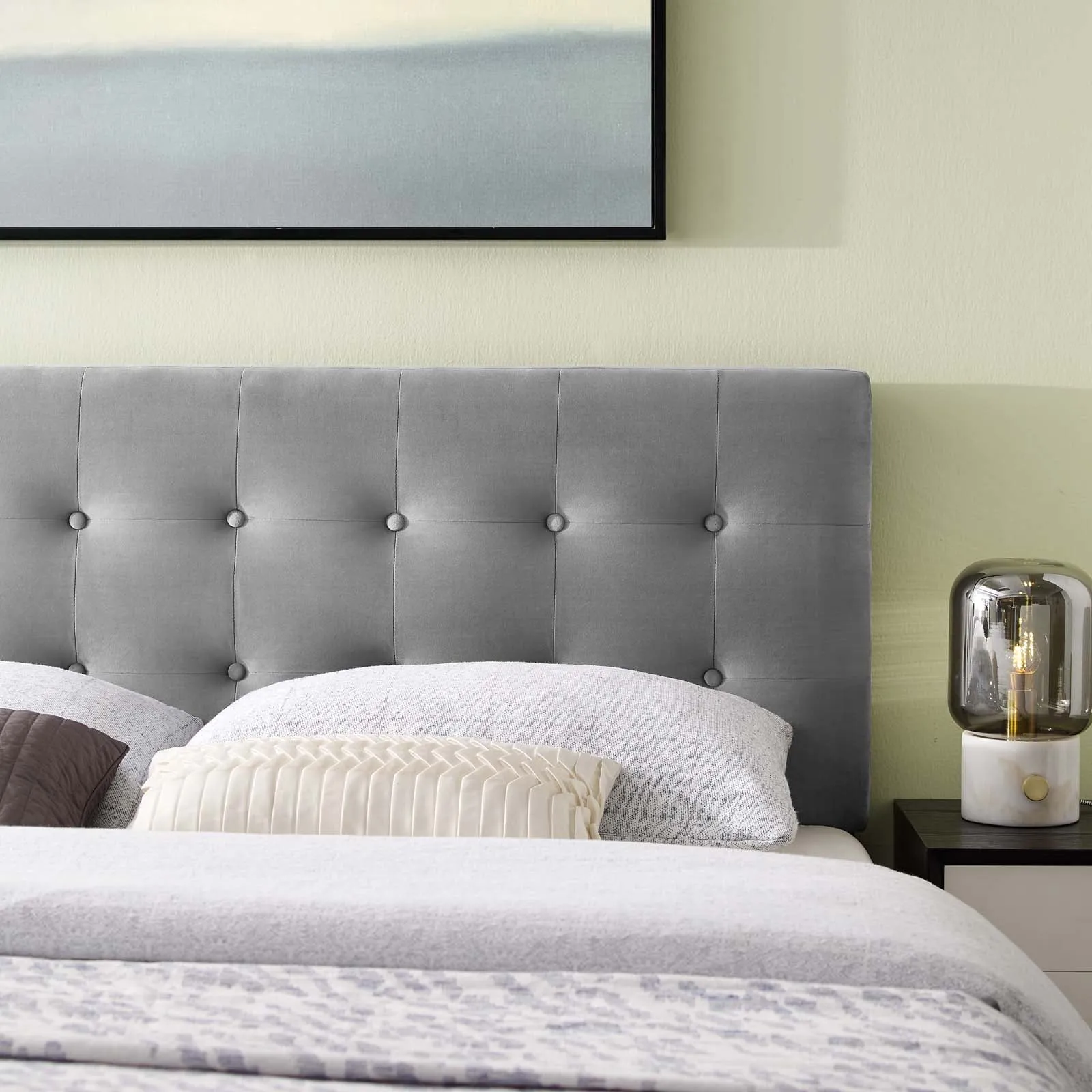 Emily Biscuit Tufted Performance Velvet Headboard