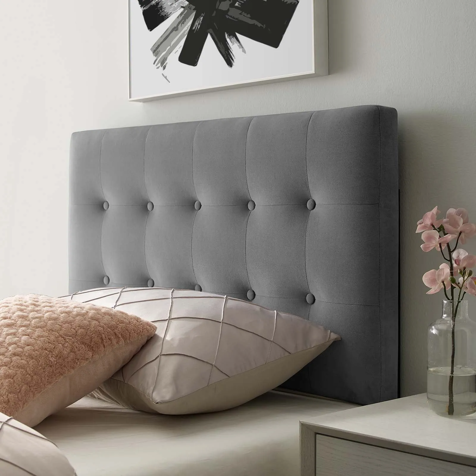 Emily Biscuit Tufted Performance Velvet Headboard