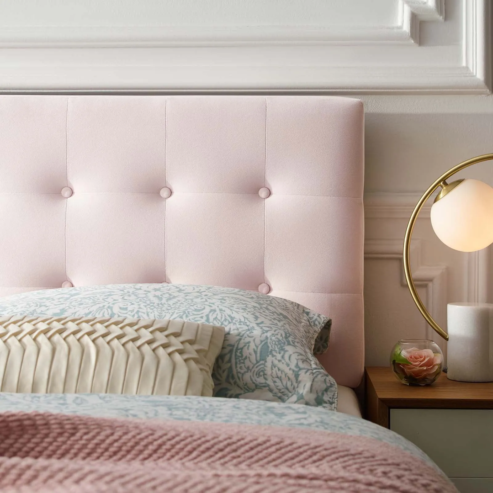 Emily Biscuit Tufted Performance Velvet Headboard