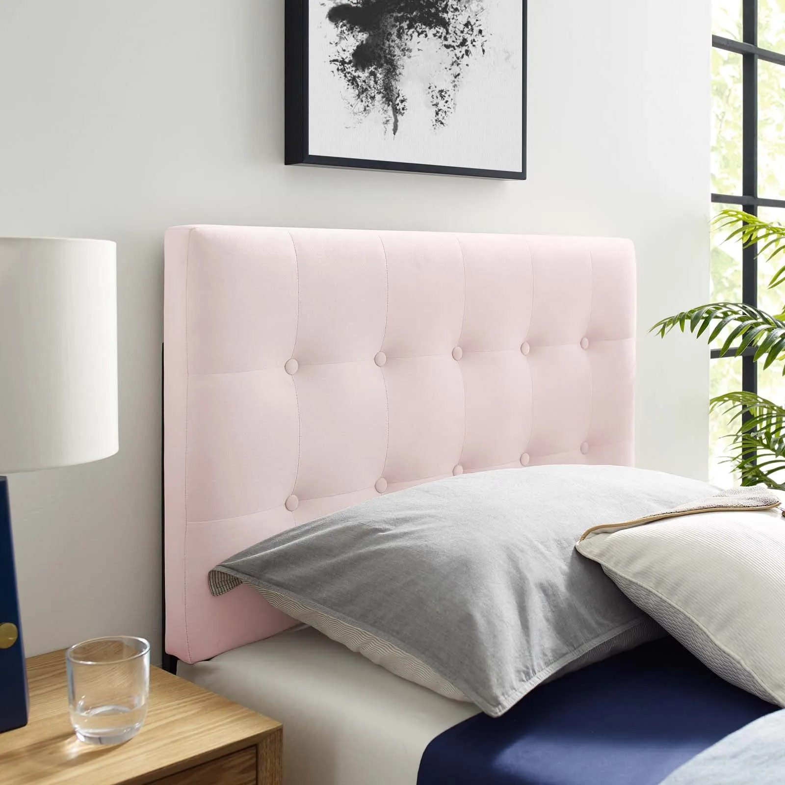 Emily Biscuit Tufted Performance Velvet Headboard