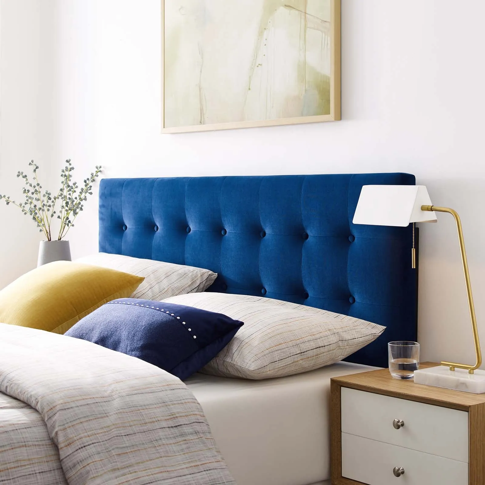 Emily Biscuit Tufted Performance Velvet Headboard