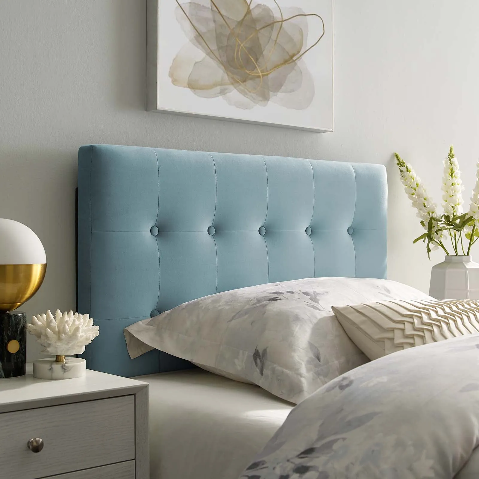 Emily Biscuit Tufted Performance Velvet Headboard