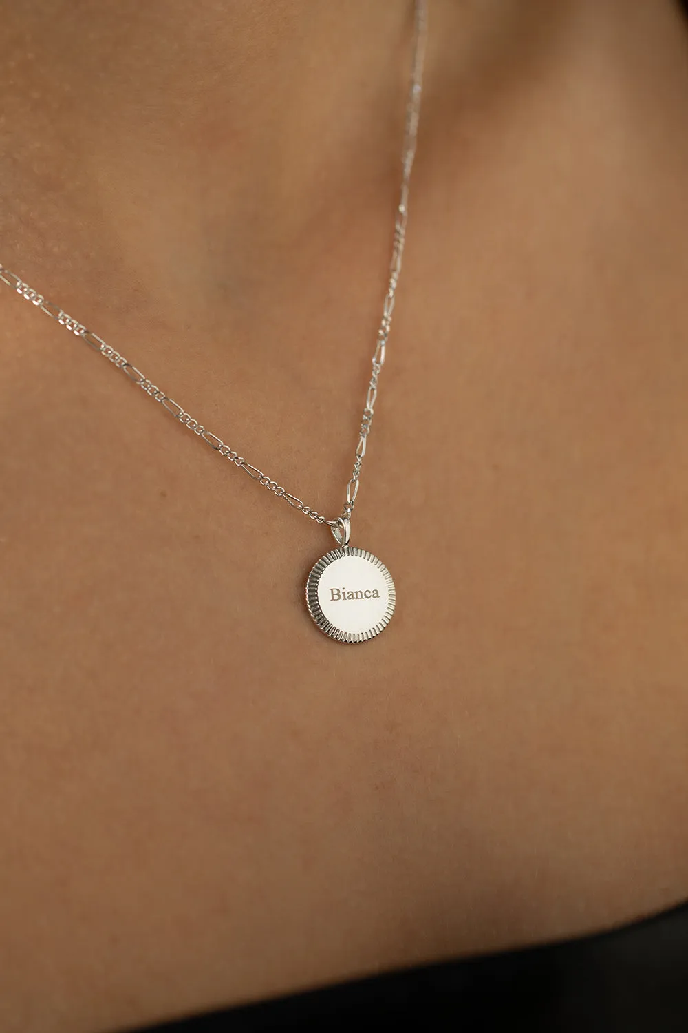 Engraving Necklace SunRay Silver