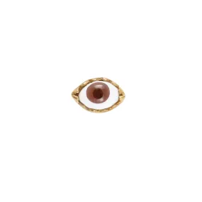 Eye Stud Earring, Brown