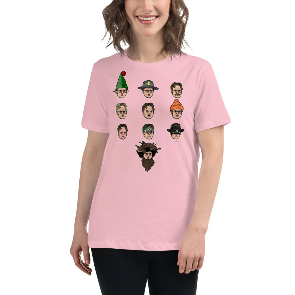 Faces of Dwight Women's Relaxed T-Shirt